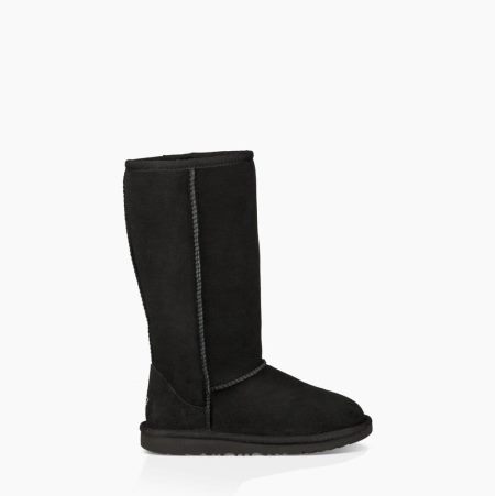 UGG Classic II Tall Black Boots for Kids (FMHS46081)